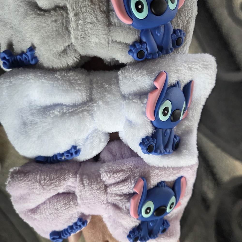 Disney Stitch Hair Accessories Set - Blue, Pink, White